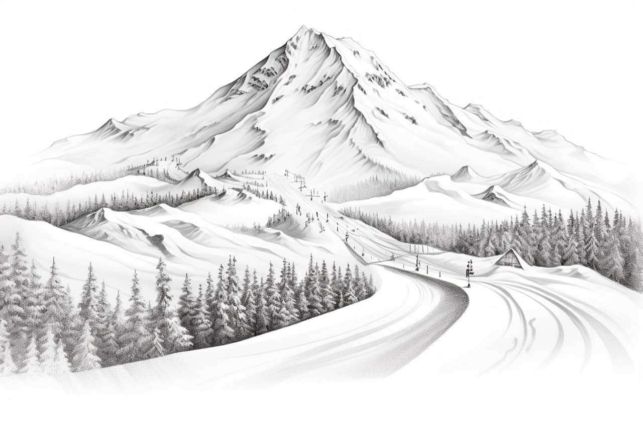 Ski lodge on mountain