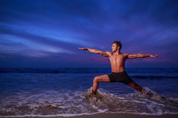 Warrior Pose on the Beach