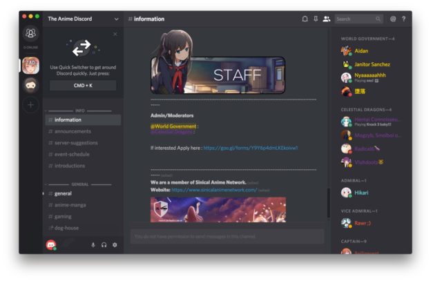 Public Anime Discord Servers